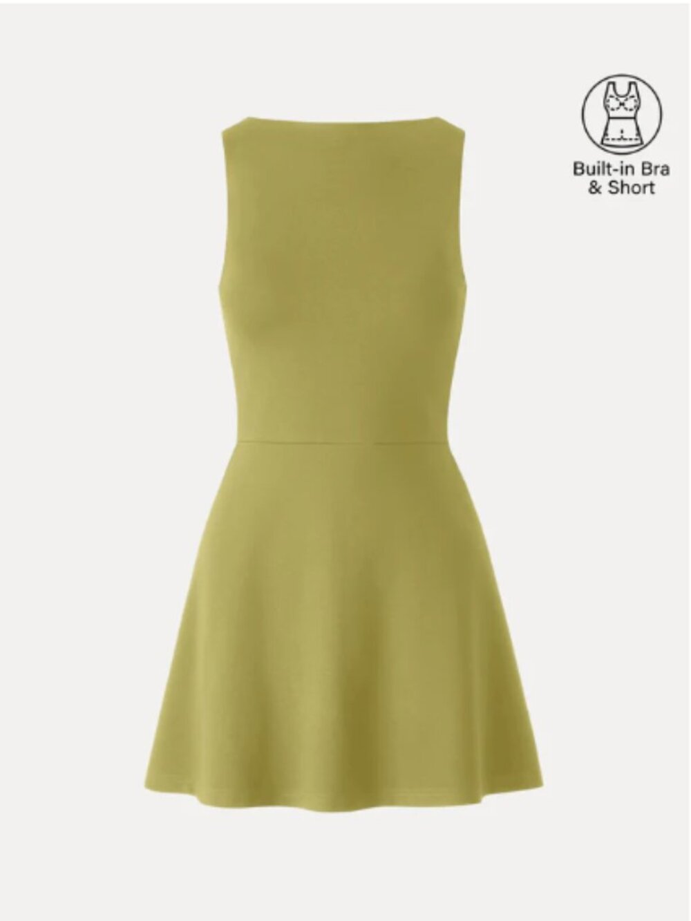 OGL Classy Boatneck Fit-and-Flare Mini Bra Dress with Shorts